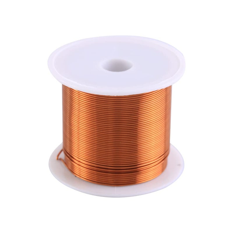 SKYPRO 24AWG 32Ft Coil Copper Wire Enameled Copper Wire Enameled Magnet Winding Wire 1 Spool Coil Natural Temperature Rating Widely Used for Transformers Inductors - Image 2